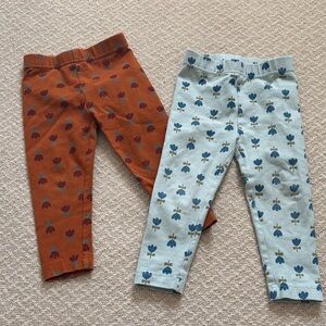Hanna Andersson floral leggings (2T)